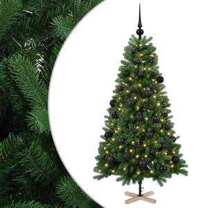 vidaXL Sztuczna choinka z bombką 120 cm 150 LED Ciepła biel PVC
