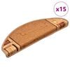 vidaXL Samoprzylepne nakładki na schody, 15 szt., beżowe, 65x21x4 cm
