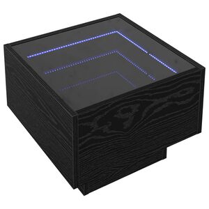 vidaXL Stolik kawowy Czarny Dąb 40 x 40 x 30 cm Drewno inżynieryjne