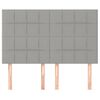 vidaXL Zagł&oacute;wek jasnoszary 144x5x118/128 cm tkanina