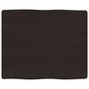 vidaXL Blat, ciemnobrązowy 60x50x(2-6)cm, drewno z naturalną krawędzią