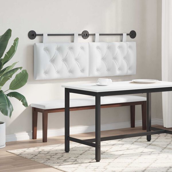 vidaXL Wisząca Głowa Biały 150 x 55 x 7 cm tkanina