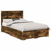 vidaXL Ramka ł&oacute;żka Dąb wędzony 120 x 190 cm Drewno inżynieryjne