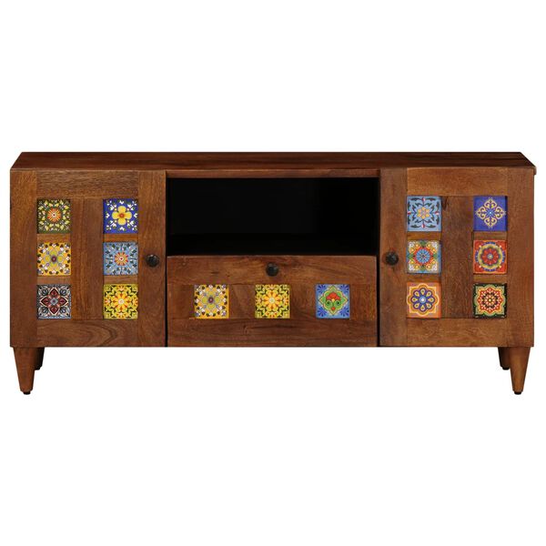 vidaXL Szafka pod telewizor z szufladą orzech włoski 105 x 33 x 46 cm