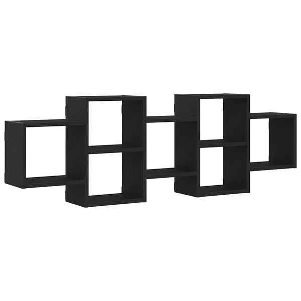 vidaXL P&oacute;łka wisząca, czarny dąb, 129x18x42cm, materiał drewnopochodny