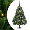 vidaXL Sztuczna choinka z zawiasami 150 LED zielony 120 cm PVC i stal
