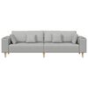 vidaXL Sofa z poduszką Szary chmur 250 x 77 x 76 cm tkanina