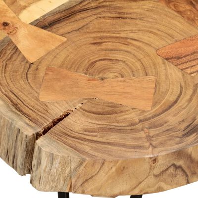 vidaXL Stolik barowy plastry drewna akacjowego 90x60x110 cm