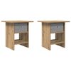 vidaXL Stolik nocny z szufladą 2 pcs Dąb rzemieślniczy 41 x 40 x 45 cm