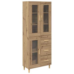 vidaXL Highboard Dąb rzemieślniczy 69,5 x 34 x 180 cm