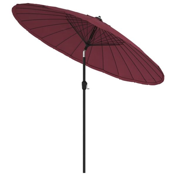 vidaXL Parasol ogrodowy na słupku aluminiowym, 270 cm, bordowy