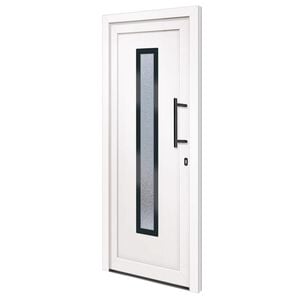 vidaXL Drzwi wejściowe, białe, 88x200 cm, PVC