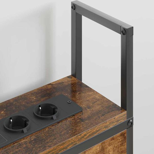 vidaXL Szafka z Ładowaniem Wędzony dąb 150 cm Materiał drewnopochodny