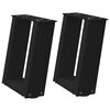 vidaXL Nogi do stolika kawowego w kształcie litery U 2 szt. Czarne 30x(30-31) cm Stal