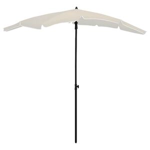 vidaXL Parasol ogrodowy na słupku, 200x130 cm, piaskowy