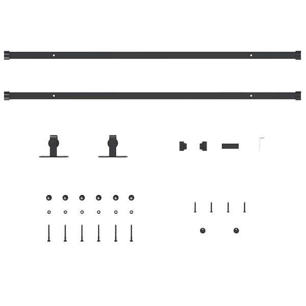 vidaXL System do drzwi przesuwnych do mebli, 213 cm, stal węglowa