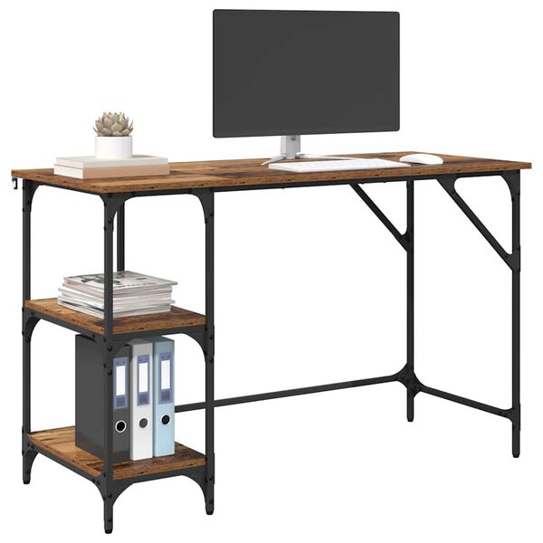 vidaXL Biurko Stare drewno 120 x 50 x 75 cm Materiał drewnopochodny