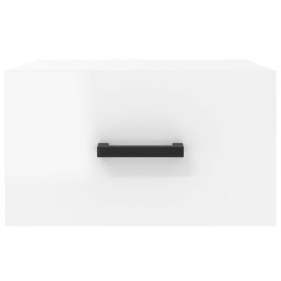 vidaXL Wisząca szafka nocna, biała z połyskiem, 35x35x20 cm
