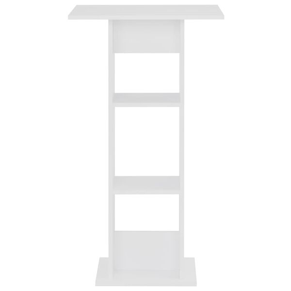 vidaXL Stolik barowy, biały, 60 x 60 x 110 cm