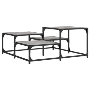 vidaXL Stolik kawowy, szary dąb sonoma, 87,5x87,5x40 cm