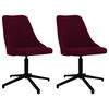 vidaXL Obrotowe krzesła stołowe, 2 szt., fioletowe, obite tkaniną