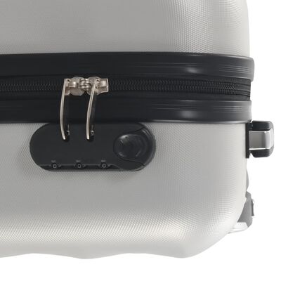 vidaXL Twarda walizka, jasny srebrny, ABS