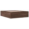 vidaXL Rama ł&oacute;żka, brązowy dąb, 150x200 cm, materiał drewnopochodny
