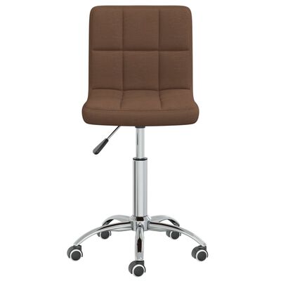vidaXL Obrotowe krzesło biurowe, brązowe, tapicerowane tkaniną