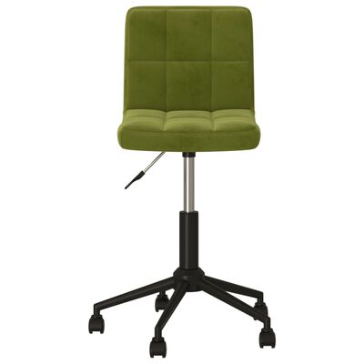 vidaXL Obrotowe krzesła stołowe, 4 szt., jasnozielone, aksamitne