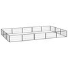 vidaXL Kojec dla psa, 16 panele, czarny, 100x50 cm, stal