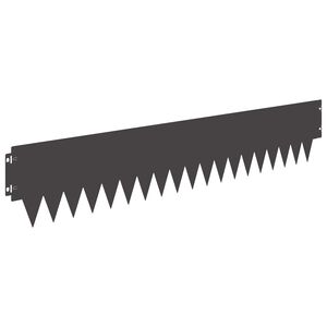vidaXL Krawężnik do trawnika 30 pcs 103 x 20 cm metal Czarny