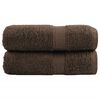vidaXL Ręczniczki premium, SOLUND, 2 szt., brązowe, 30x50 cm, 600 g/m&sup2;