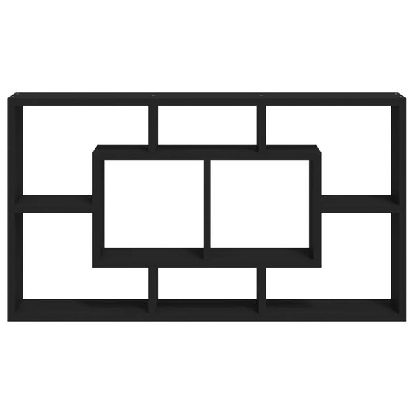 vidaXL Wisząca p&oacute;łka z 8 przegrodami, czarna