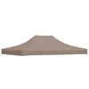 vidaXL Dach do namiotu imprezowego, 4 x 3 m, taupe, 270 g/m&sup2;