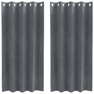 vidaXL Zasłony zaciemniające 2 pcs Jasnoszary 140 x 175 cm Aksamit