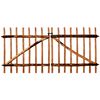 vidaXL Podw&oacute;jna furtka drewniana, leszczyna, impregnowana, 300x150 cm