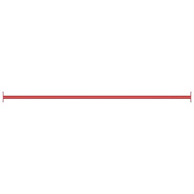 vidaXL Przykręcany drążek prosty, 125 cm, stalowy, czerwony
