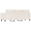 vidaXL 3-osobowa sofa, kremowa, 180 cm, sztuczna sk&oacute;ra