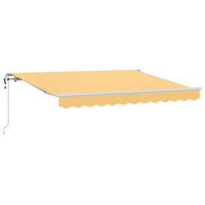vidaXL Markiza wysuwana piaskowy 450 &times; 350 cm Tkanina i aluminium