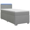 vidaXL Ł&oacute;żko Box Spring z materacem i LED jasnoszary 80 x 200 cm