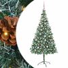 vidaXL Sztuczna choinka z 300 diodami LED Zielony 210 cm PVC i stal