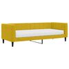 vidaXL Sofa z materacem do spania, ż&oacute;łta, 80x200 cm, aksamit