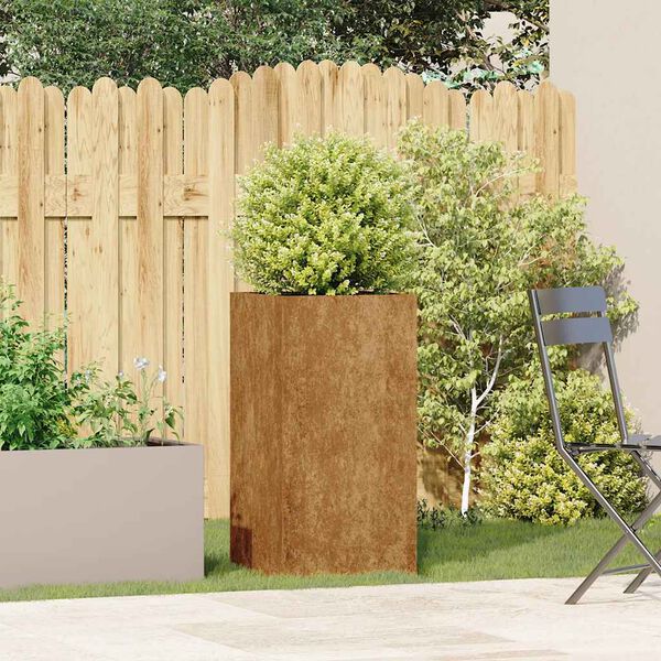 vidaXL Doniczka Rusty 40x40x80 cm Stal nierdzewna