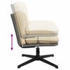 vidaXL Obrotowe krzesło biurowe, kremowe, obite tkaniną
