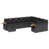 vidaXL Patio Sofa Set 8-osobowe Black