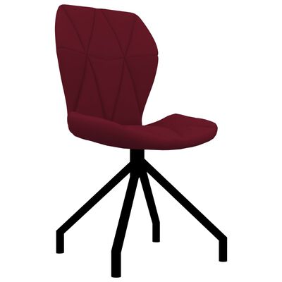 vidaXL Krzesła stołowe, 6 szt., czerwone wino, sztuczna skóra
