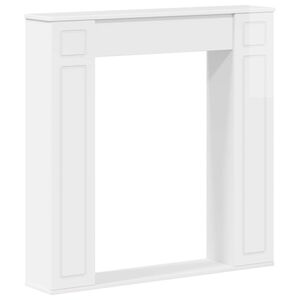 vidaXL Obudowa kominka Biały wysoki połysk 100 x 20 x 100 cm