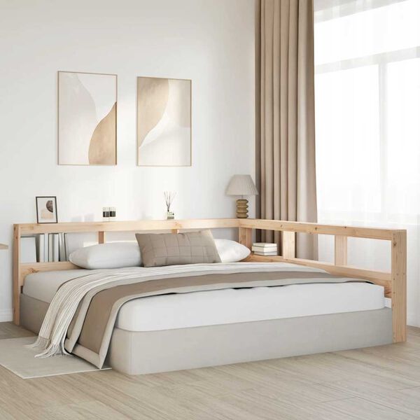 vidaXL Regał na książki z zagł&oacute;wkiem, 200 cm, lite drewno sosnowe