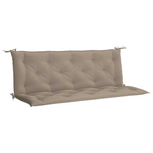 vidaXL Poduszka na ławkę ogrodową, taupe, 150x(50+50)x7 cm