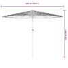 vidaXL Parasol ogrodowy na stalowym słupku, zielony, 268x268x226 cm